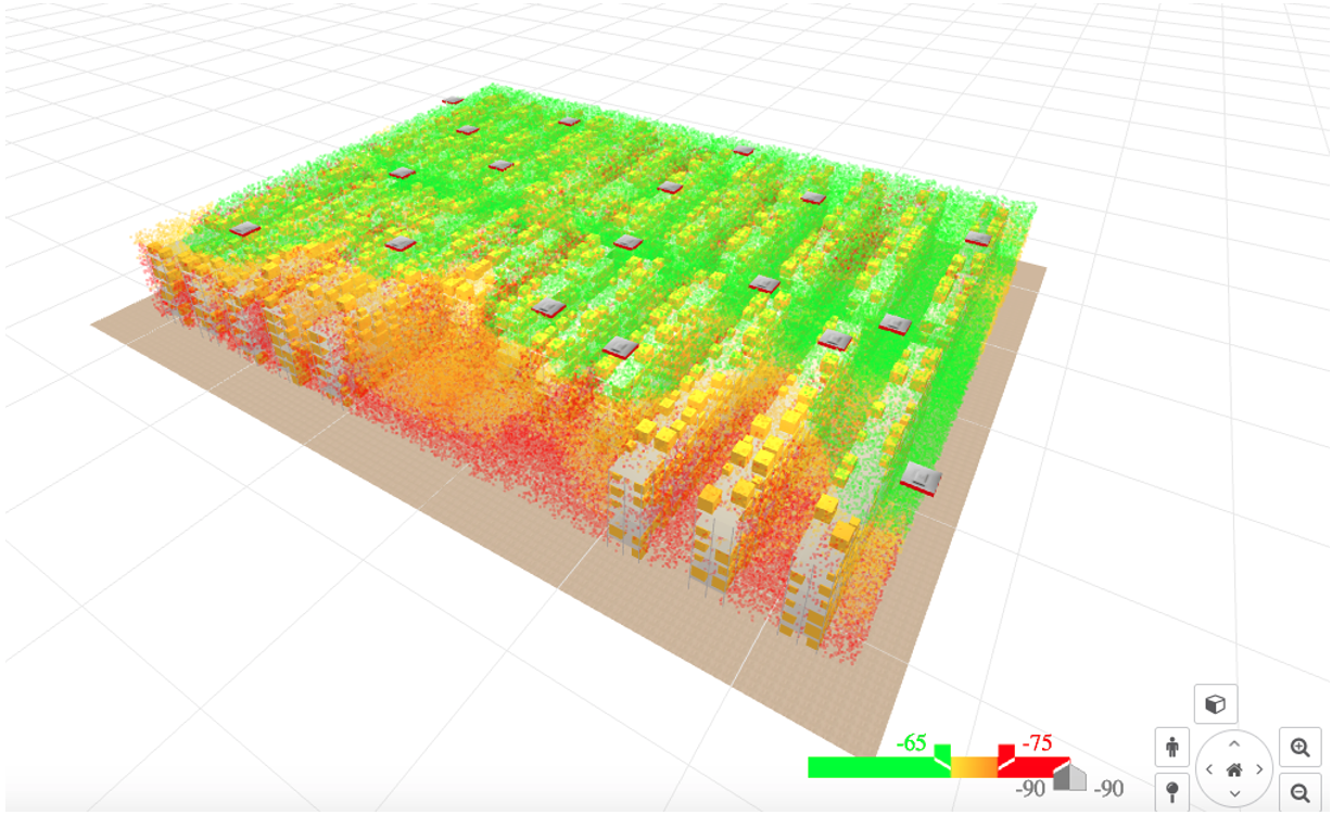 Heat Map Predictive Wireless Survey Of Warehouse